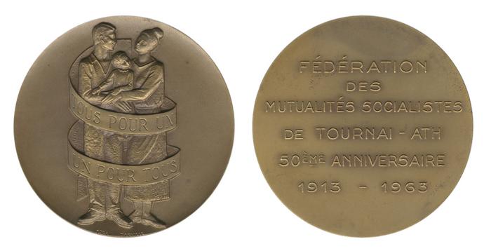 Cinquantième anniversaire de la Fédération des mutualités socialistes de Tournai - Ath 1913-1963