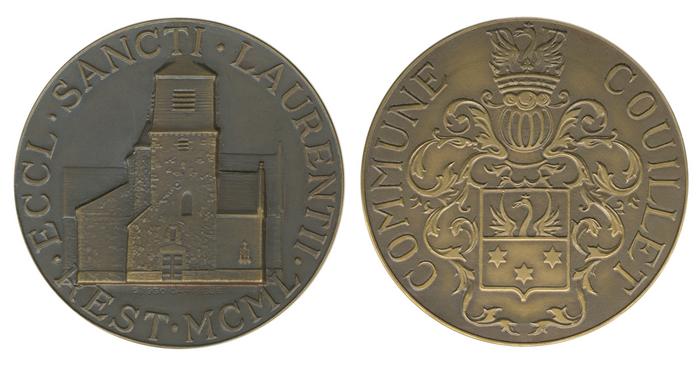 Eglise Saint-Laurent de Couillet rest. MCML.