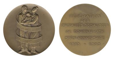 Cinquantième anniversaire de la Fédération des mutualités socialistes de Tournai - Ath 1913-1963