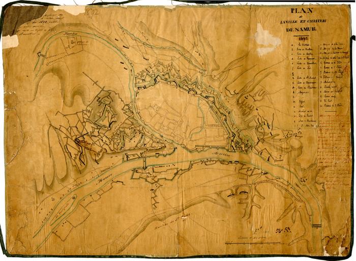 Plan de la ville et du chasteau de Namur