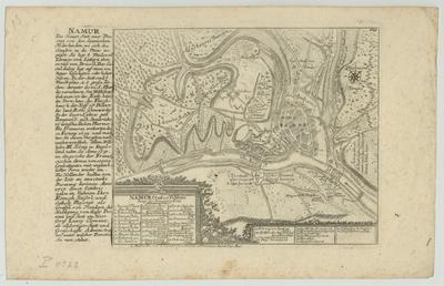 Namur. Stad und Schloss Stampt der Belagerung A° 1692. 123. G. Bodenehr feci et Excudit Cum Gratia et Privilegio Sacræ Cæs. Maj.