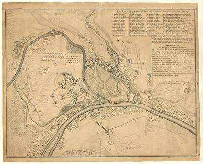 Plan de la Ville et Château de Namur avec les dernières Fortifications faites jusqu'à l'an 1709. Harrewyn feci