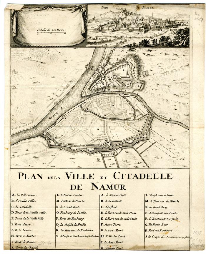 Plan de la Ville et Citadelle de Namur