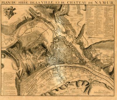 Plan du siège de la ville et du château de Namur. A Amsterdam chez Covens et Mortier. F. De Bakker del. Et sculp. 1746
