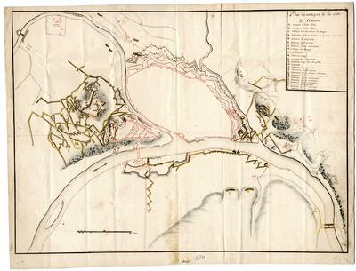 Plan des attaques de la ville de Namur