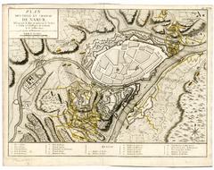Plan des ville et château de Namur, Assiégé par le Roy en personne le 30 May et rendu à l'obéissance de sa Majesté le 1er Juillet 1692. Augmenté par le chevalier de Beaurain, Géographe du Roy. Tome 3, Pl. 6
