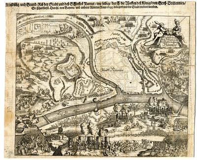 Abbildung und Grund-Riss der Stadt und des Schlosses Namur