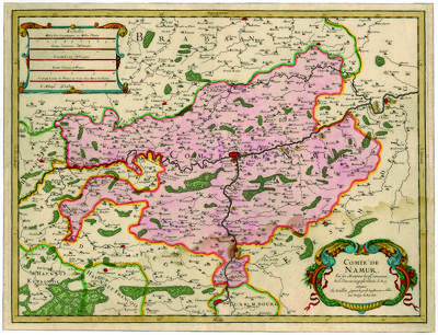 Comté de Namur Tiré des mémoires les plus nouveaux par le Sr. Samson, Geographe ordinaire du Roy