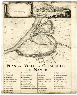 Plan de la Ville et Citadelle de Namur