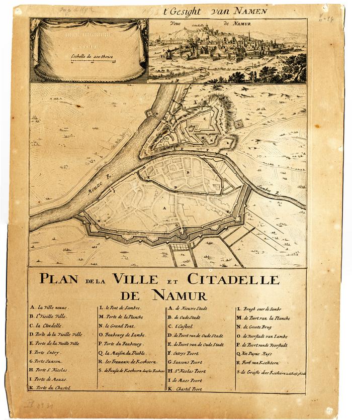 Plan de la Ville et Citadelle de Namur. T' Gesight van Namen
