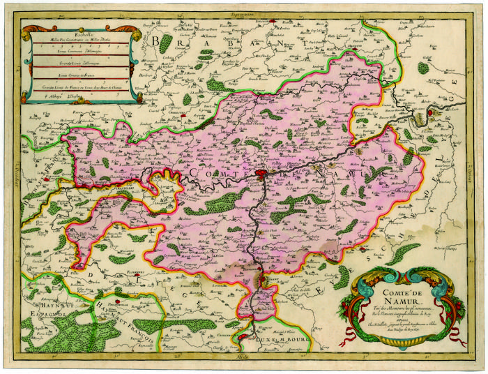 Comté de Namur Tiré des mémoires les plus nouveaux par le Sr. Samson, Geographe ordinaire du Roy