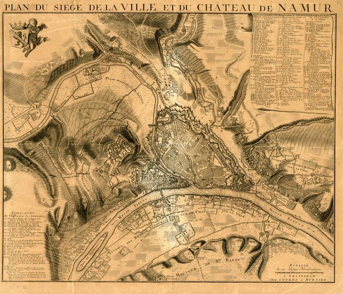 Plan du siège de la ville et du château de Namur. A Amsterdam chez Covens et Mortier. F. De Bakker del. Et sculp. 1746