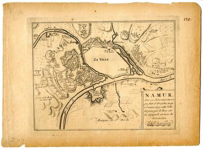 Namur avec ses nouveaux ouvrages faits et projetés jusqu'à l'année 1693. Cette ville fut prise par le Roy sur les Espagnols au mois de Juin en 1692