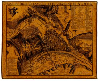 Plan du siège de la ville et du château de Namur. A Amsterdam chez Covens et Mortier. F. De Bakker del. Et sculp. 1746