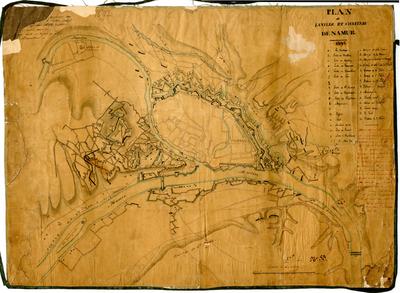 Plan de la ville et du chasteau de Namur
