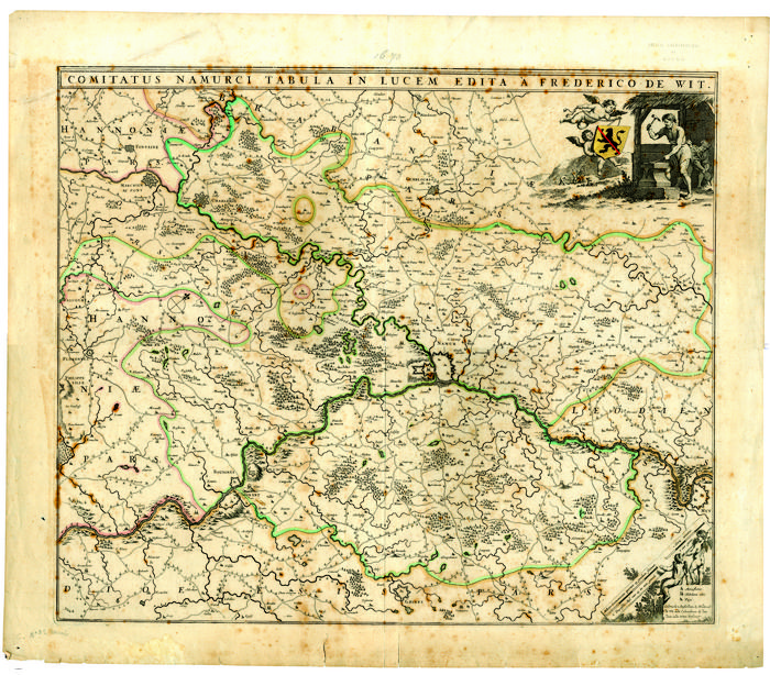 Comitatus Namurci Tabula in Lucem edita a Frederico de Wit.