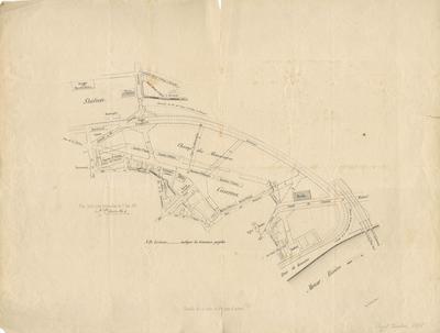 Plan sans titre. Plan joint à ma proposition du 3 juin 1868. (Signé) E. de Cuvelier. Imp. Godenne, Namur.