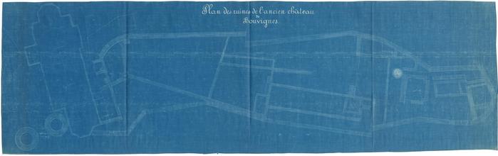 Plan des ruines de l'ancien château de Bouvignes