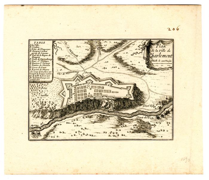 Plan de la ville de Charlemont