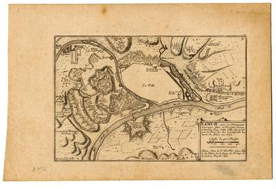 Namur, avec ses nouveaux ouvrages, faits et projetés jusqu'à l'année 1693. Cette ville fut prise par le Roy sur les Espagnols au moins de Juin en 1692. H. van Loon fecit. A Paris, chez Sr. De Fer dans l'Isle du Palais sur le Quay de l'Orloge à la sphère royale 1795.