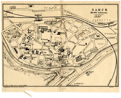 Namur 38.000 habitants. J. Kips 14 Moore Street Chelsea London, Q Bruxelles H. V. H. T. 13 Rue des Boiteux.