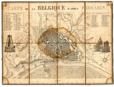 Carte de la Belgique d'après Ferraris. 37e. Plan de Namur