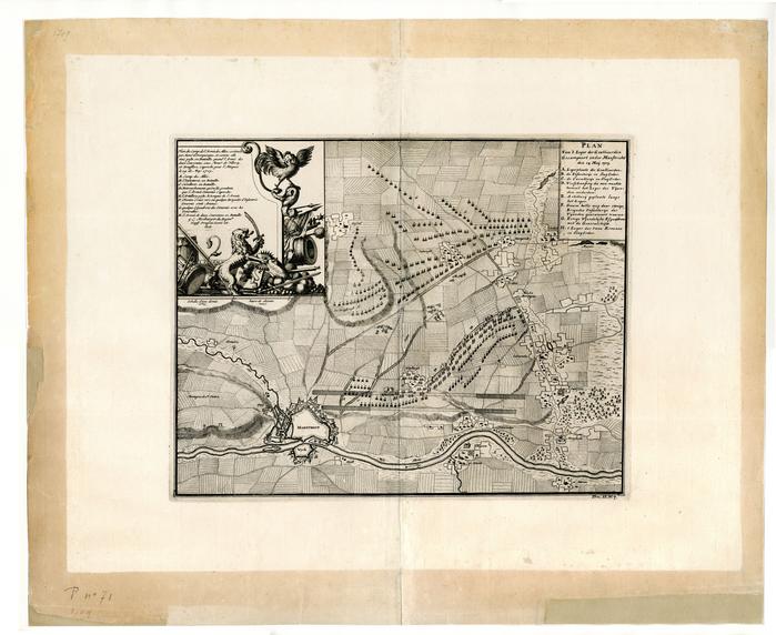 Plan du camp de l'armée des Alliés à Maestricht le 14 mai 1703; Plan van't Leger der Geallieerden Gecampeert onder Maestricht den 14 Maÿ 1703