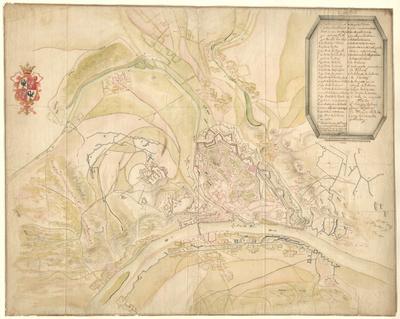 Plan de la Ville et Château de Namur avec toutes les attaques qui ont este faite par les allié l'an 1695