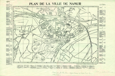 Plan de la ville de Namur Dressé par J. Cambren, chef du bureau à l'Administration communale de Namur.