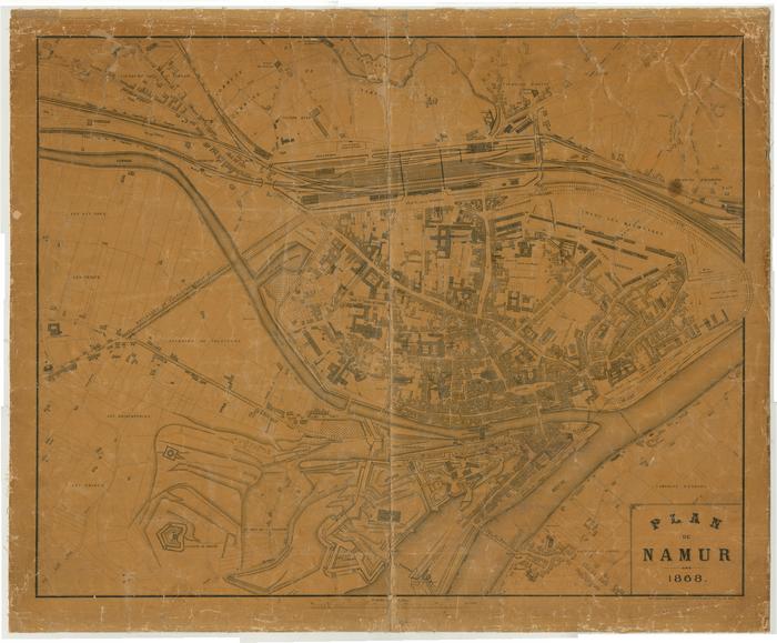Plan de Namur, 1868.