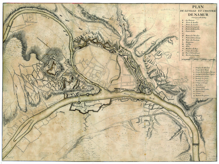 Plan de la ville et chasteau de Namur Gravé par ordre du Roy