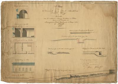 Plan van lut Hoornewerk van de Poort Bordeleau … te Namur 1816