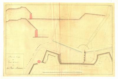 Plan et coupes du front n.os 1 et 2 de La Place de Namur.