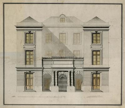 Hospice d'Arscamp. Elévation de la façade