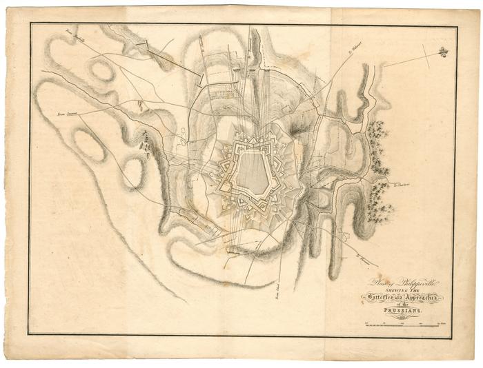 Plan of Philippeville Shewing the batteries and Approches of the Prussians 1815