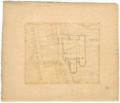 Eglise et Porte Notre-Dame. Extrait du grand plan de Namur.