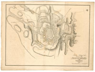 Plan of Philippeville Shewing the batteries and Approches of the Prussians 1815