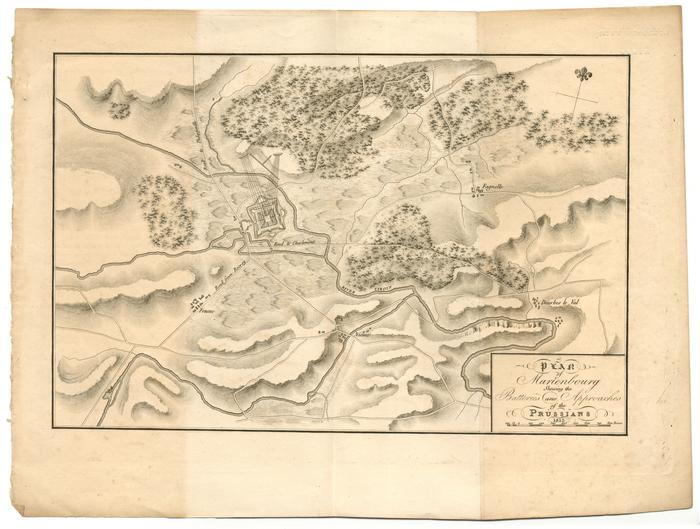 Plan of Marienbourg Shewing the batteries and Approches of the Prussians 1815