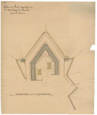 Plan du Fort Coquelet sur la Montagne de Bouche près de Namur