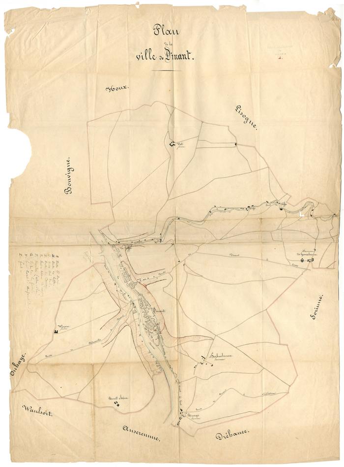 Plan de la ville de Dinant