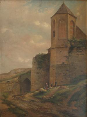 La porte del Val (dite aussi Crèvecoeur) et l'ancien chœur de l'église de Bouvignes