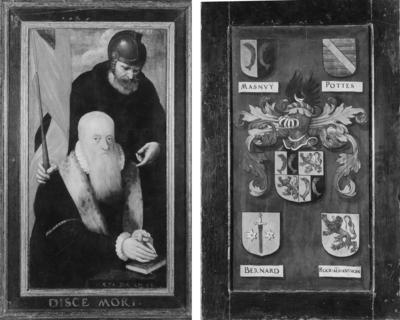 Portrait de Guillaume de Masnuy, Président du Conseil provincial de Namur accompagné de son saint patron, Guillaume, évêque de Toulouse