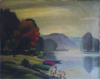 Rive de la Meuse à Dave en automne